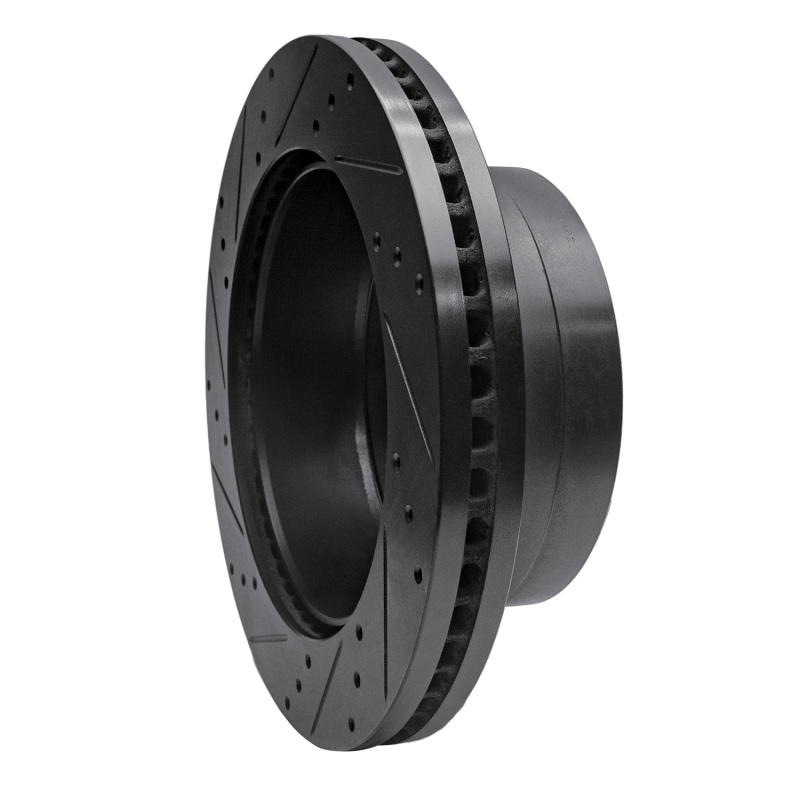 Ford F-350 Super Duty Brake Rotor (1) - Rear Right - R1 Concepts - Drilled & Slotted - Black - `11-`22